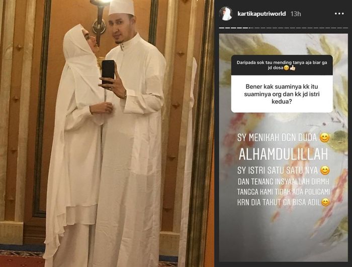 Kartika Putri bantah kabar statusnya jadi istri kedua