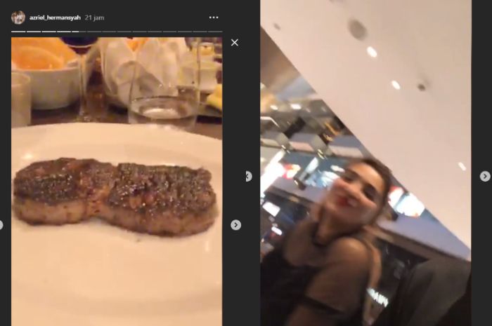 Ashanty mengomentari daging steak yang ia makan
