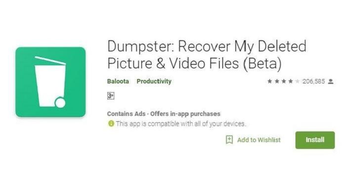 Android Dumpster - Recycle Bin