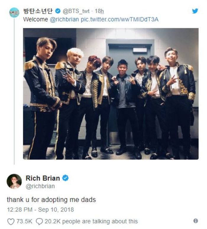 BTS unggah foto dengan Rich Brian