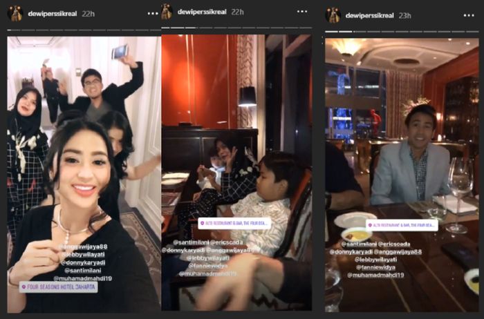 Dewi Perssik dan keluarga