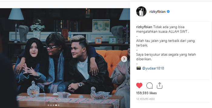 Pesan Rizky Febian