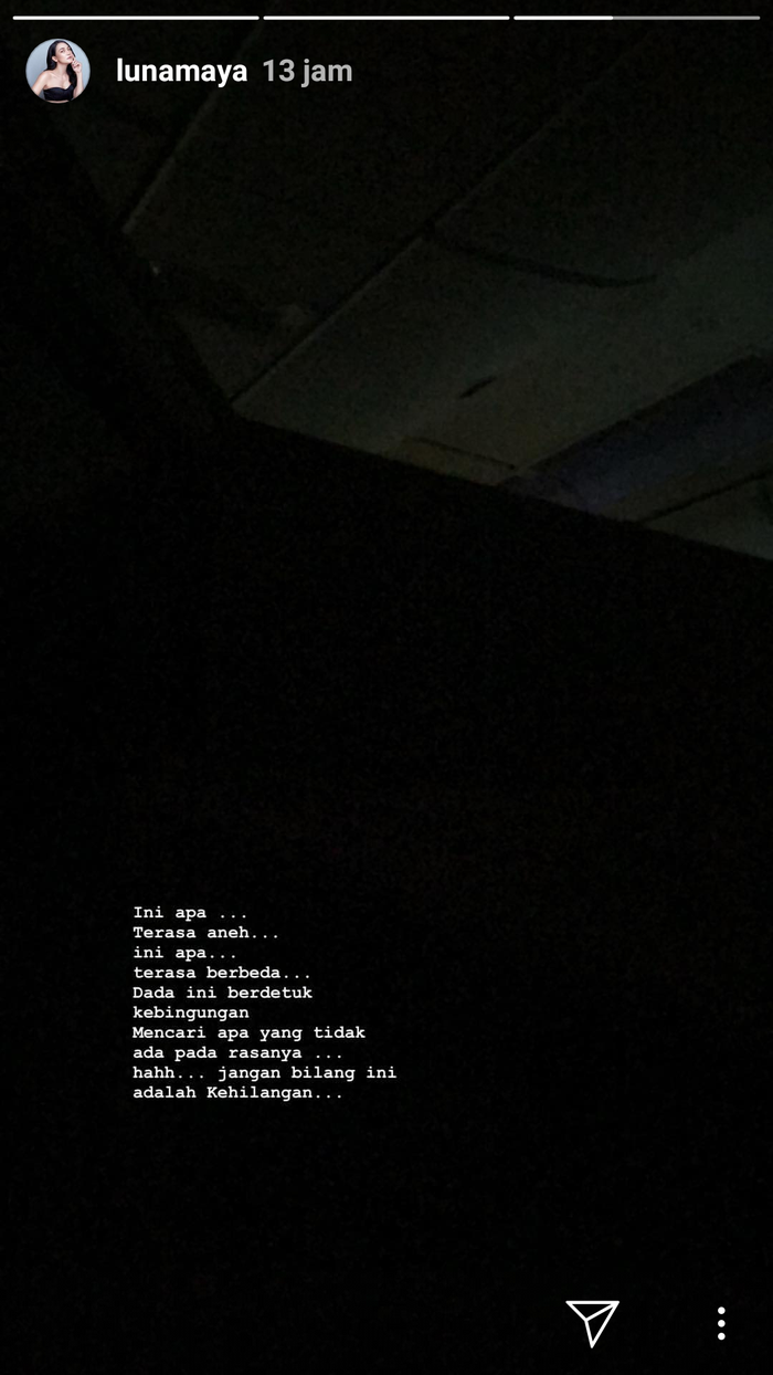Curhatan Luna Maya di instagram