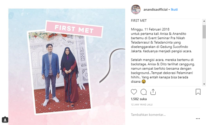 kisah perjalanan cinta Anisa dan 