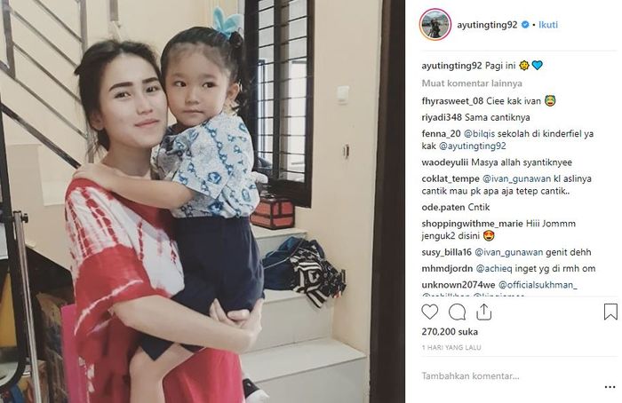 Ayu Ting Ting pamer penampilan saat pakai daster