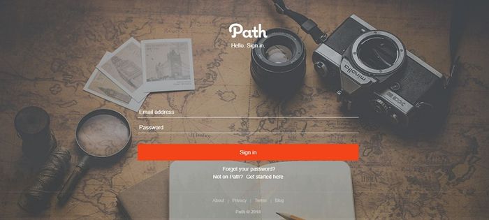Halaman login Path