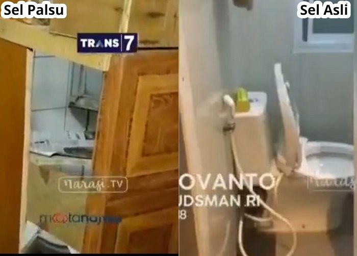 Sel tahanan Setya Novanto yang asli dan yang palsu