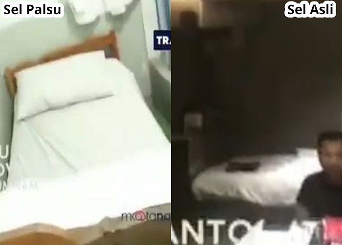 Sel tahanan Setya Novanto yang asli dan yang palsu