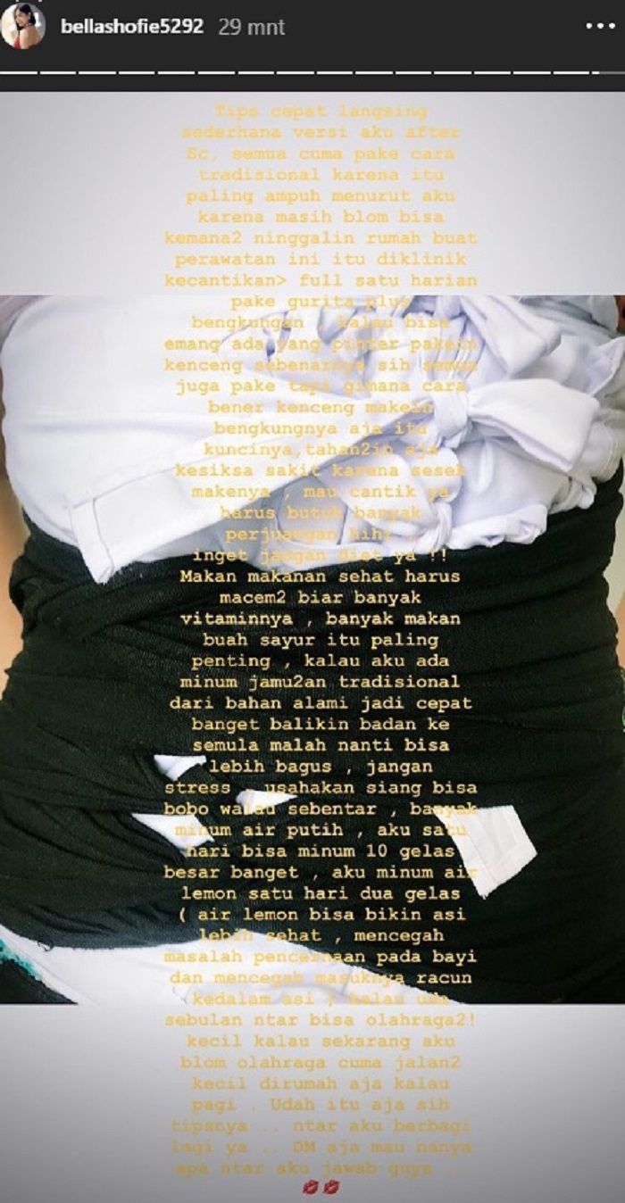 Tips langsing dari Bella Shofie