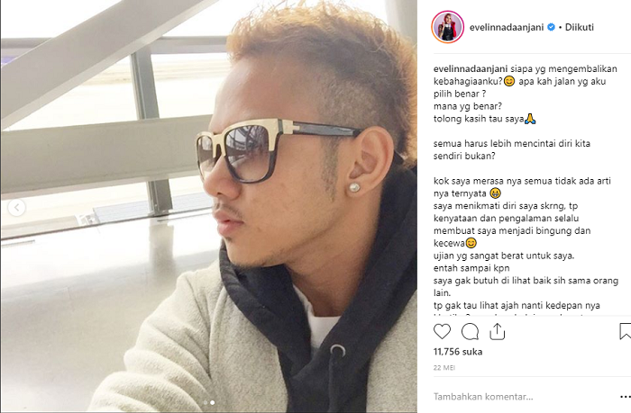 Evelin curhat ragu dengan pilihan hidupnya