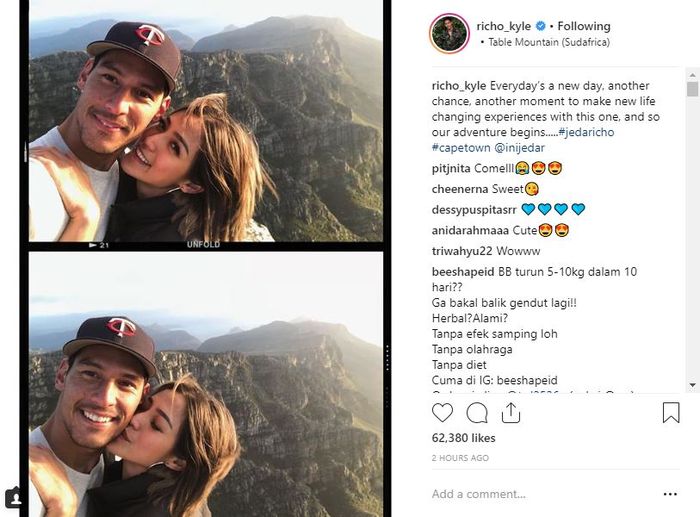 Jessica Iskandar dan Richard Kyle mesra.