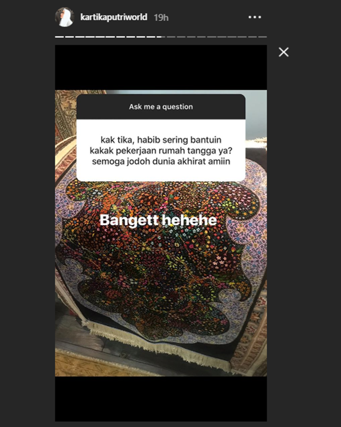 Instagram Story Kartika Putri