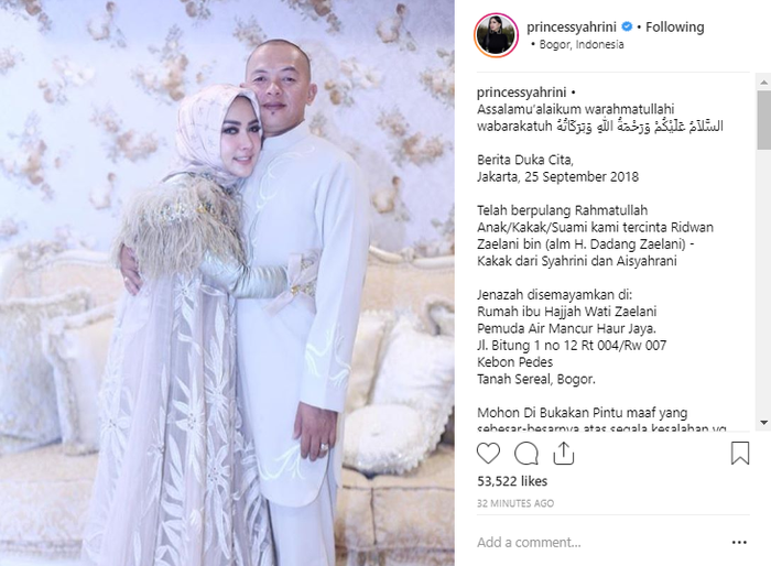 Syahrini dan mendiang kakaknya