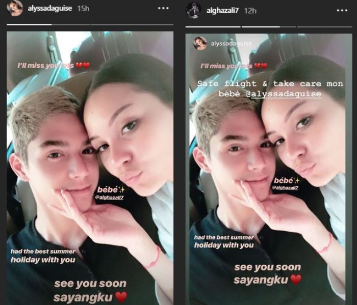 Baik Alyssa Daguise maupun Al Ghazali saling memamerkan momen kebersamaan mereka.