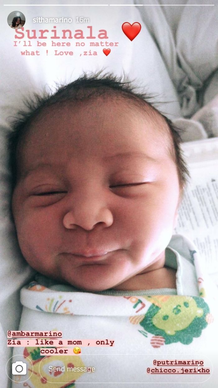 Wajah puteri pertama Chicco Jerikho dan Putri Marino