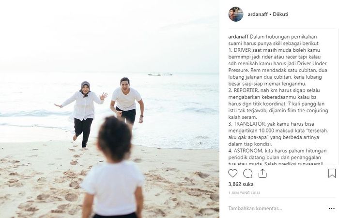 Arda Naff beberkan 5 skill yang harus dimiliki suami.
