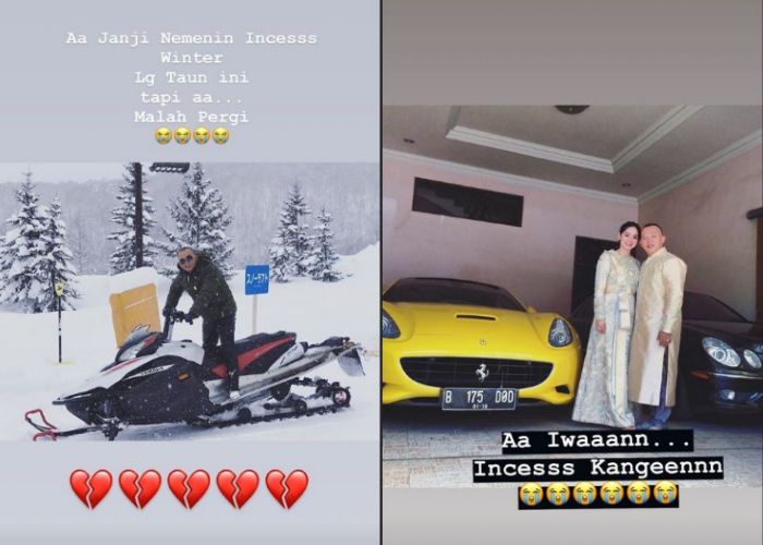 Unggahan instastory Syahrini