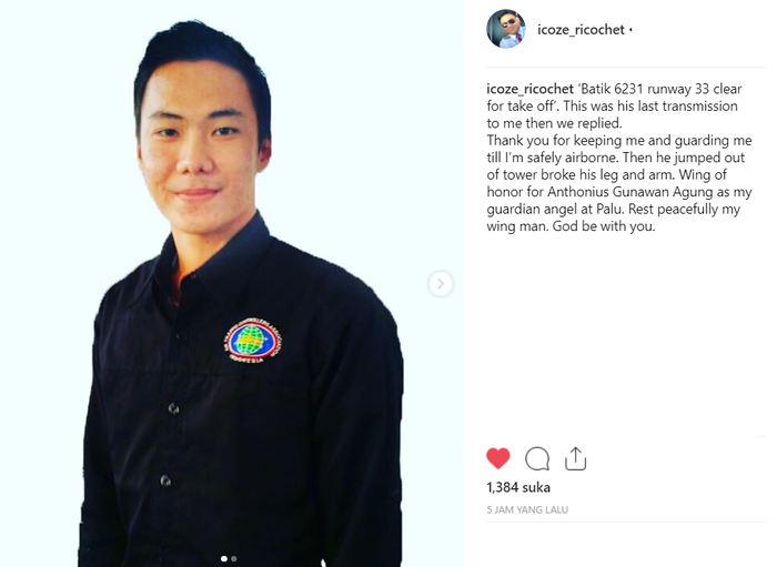 Pilot <a href='https://bangka.tribunnews.com/tag/batik-air' title='Batik Air'>Batik Air</a> ungkap komunikasi terakhirnya dengan Anthonius