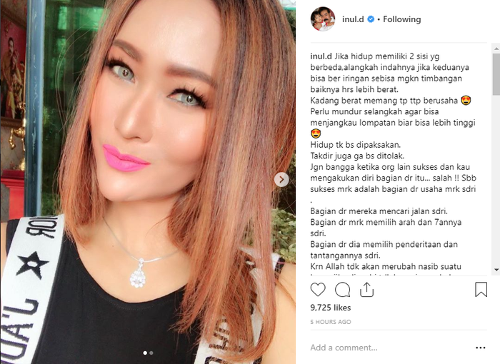 Inul Daratista tuliskan curahan hatinya