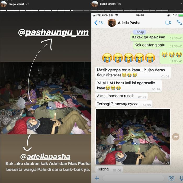 Kondisi terkini Pasha Ungu dan sang istri, Adelia pasca gempa di Palu