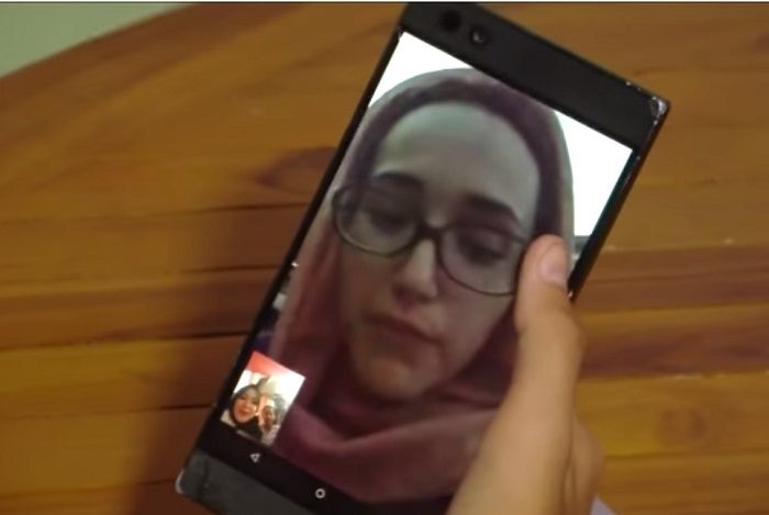 Adelia Pasha saat video call dengan Kiesha