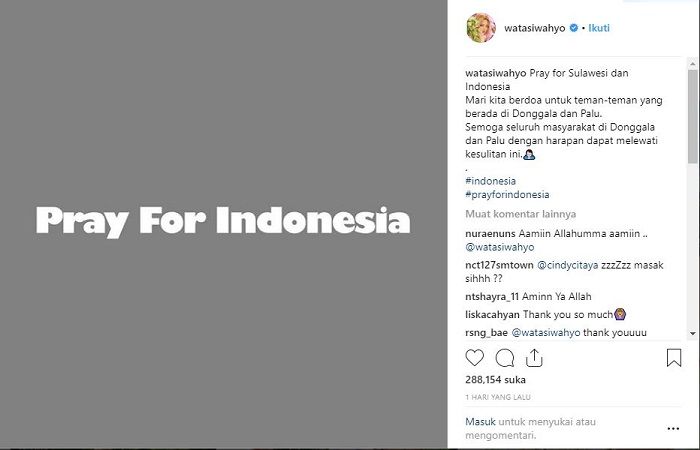Ucapan duka untuk korban Palu dari Hyoyeon SNSD