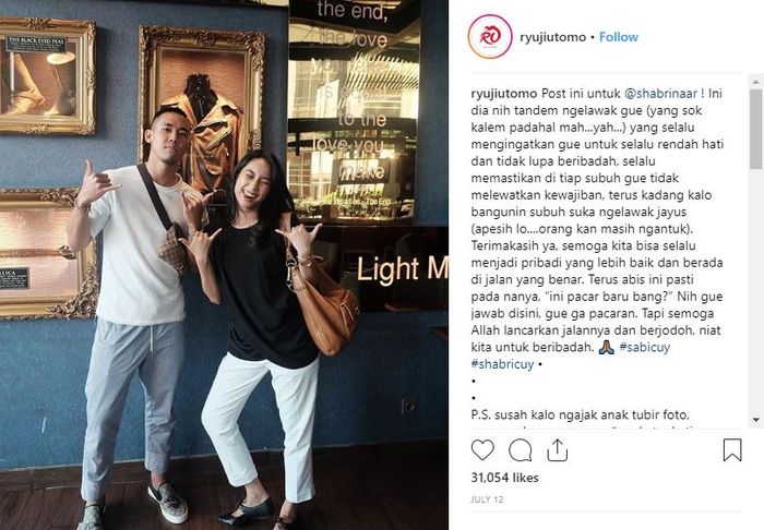 instagram.com/ryujiutomo
Sosok yang selalu jadi pengingat Ryuji Utomo