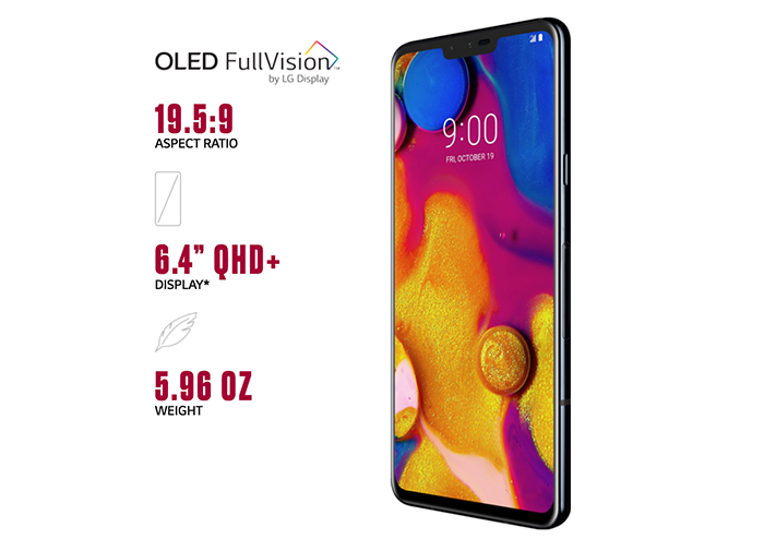   LG V40 ThinQ memiliki layar berukuran 6.4 inci