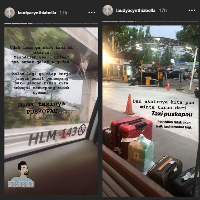 Laudya Cynthia Bella ceritakan pengalamannya naik taxi.