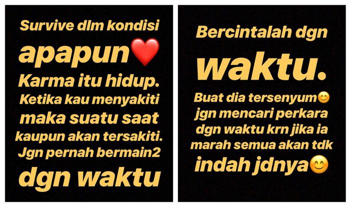 Unggahan Inul Daratista mengenai karma dalam kehidupan