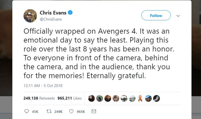 Twitter Chris Evans