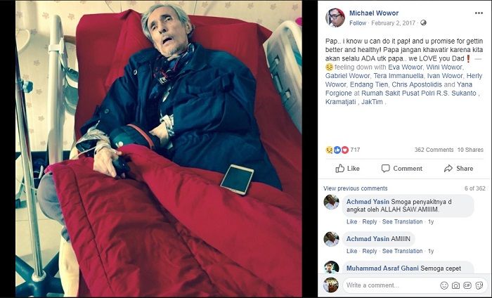 Unggahan Putra Rudy Wowor pada tahun 2017