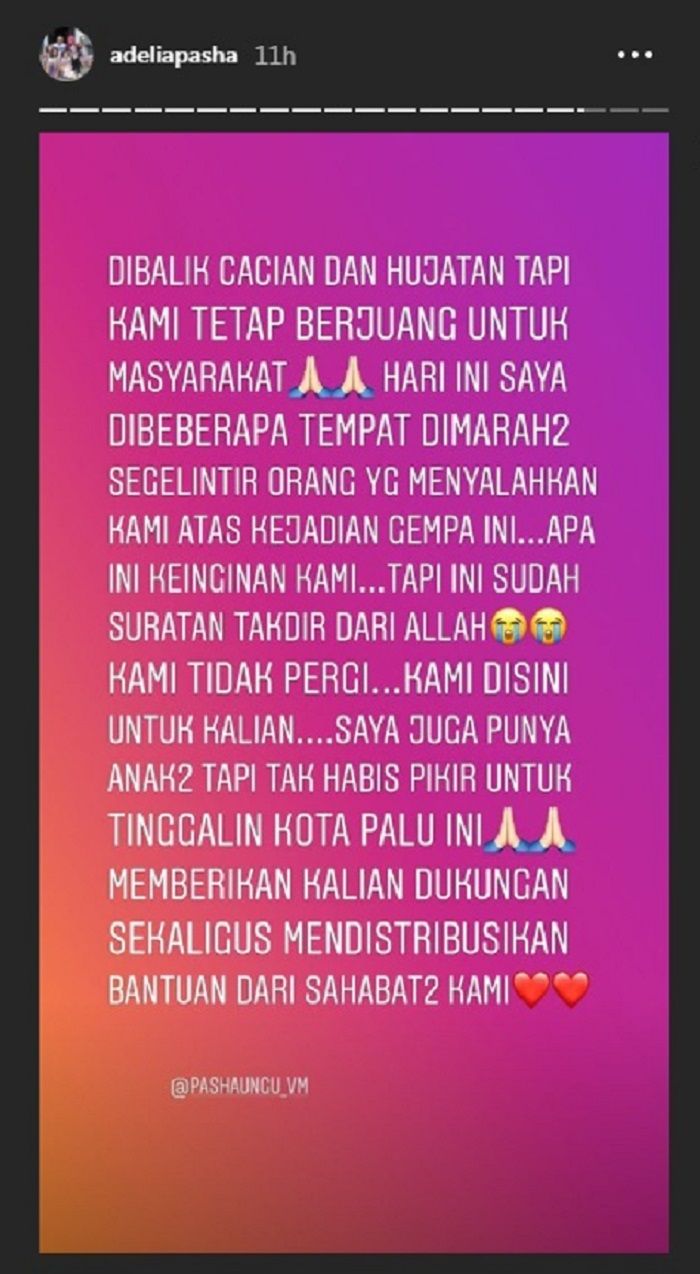 Adelia Pasha curhat tentang orang yang mencaci dan menghujatnya