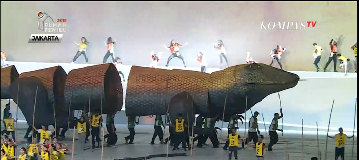 Persiapan opening ceremony Asian para Games 2018