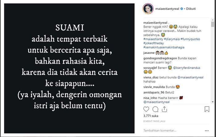 Postingan Maia Estianty