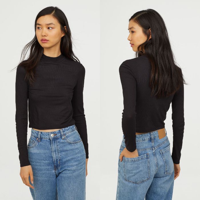 Gaya Edgy ala Kim Tae Ri dengan H&M - Turtleneck Top