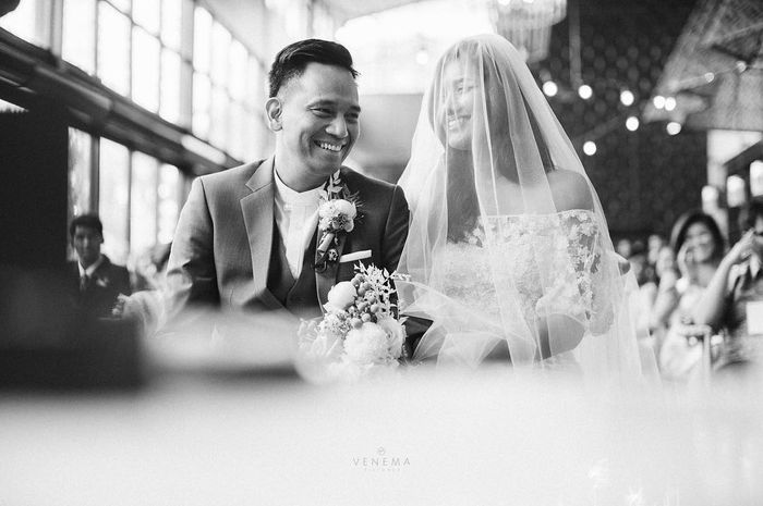 Rona bahagia di wajah Bayu Risa dan Monita Tahalea