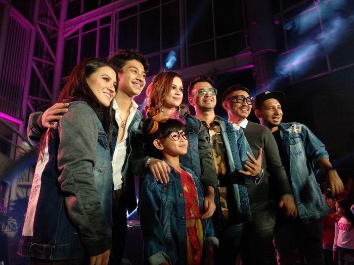 Pemain Film Kesempatan Keduda di XXI Epicentrum, Kuningan, Jakarta Selatan, Senin (8/10/2018).