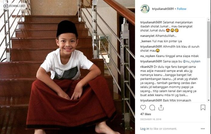 Keanu Massaid akan sholat Jumat