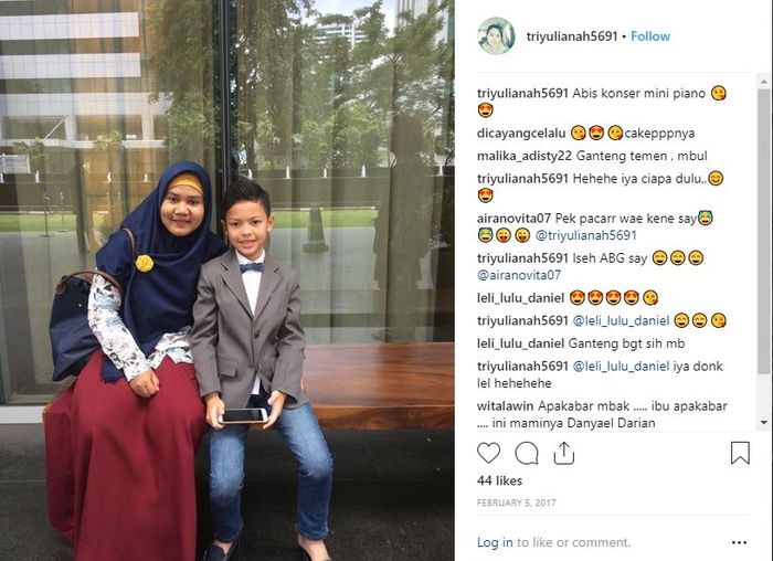 Keanu Massaid setelah mini konser piano bersama dengan sang pengasuh
