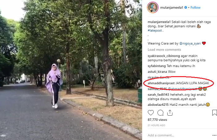 Ahmad Dhani ingatkan Mulan Jameela agar tak lupa masak