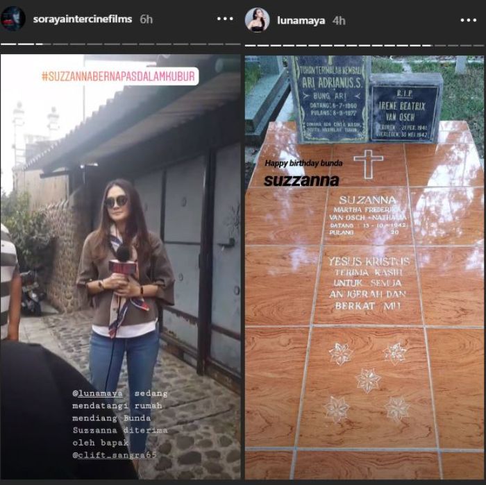 Luna Maya ziarah ke makam Suzanna