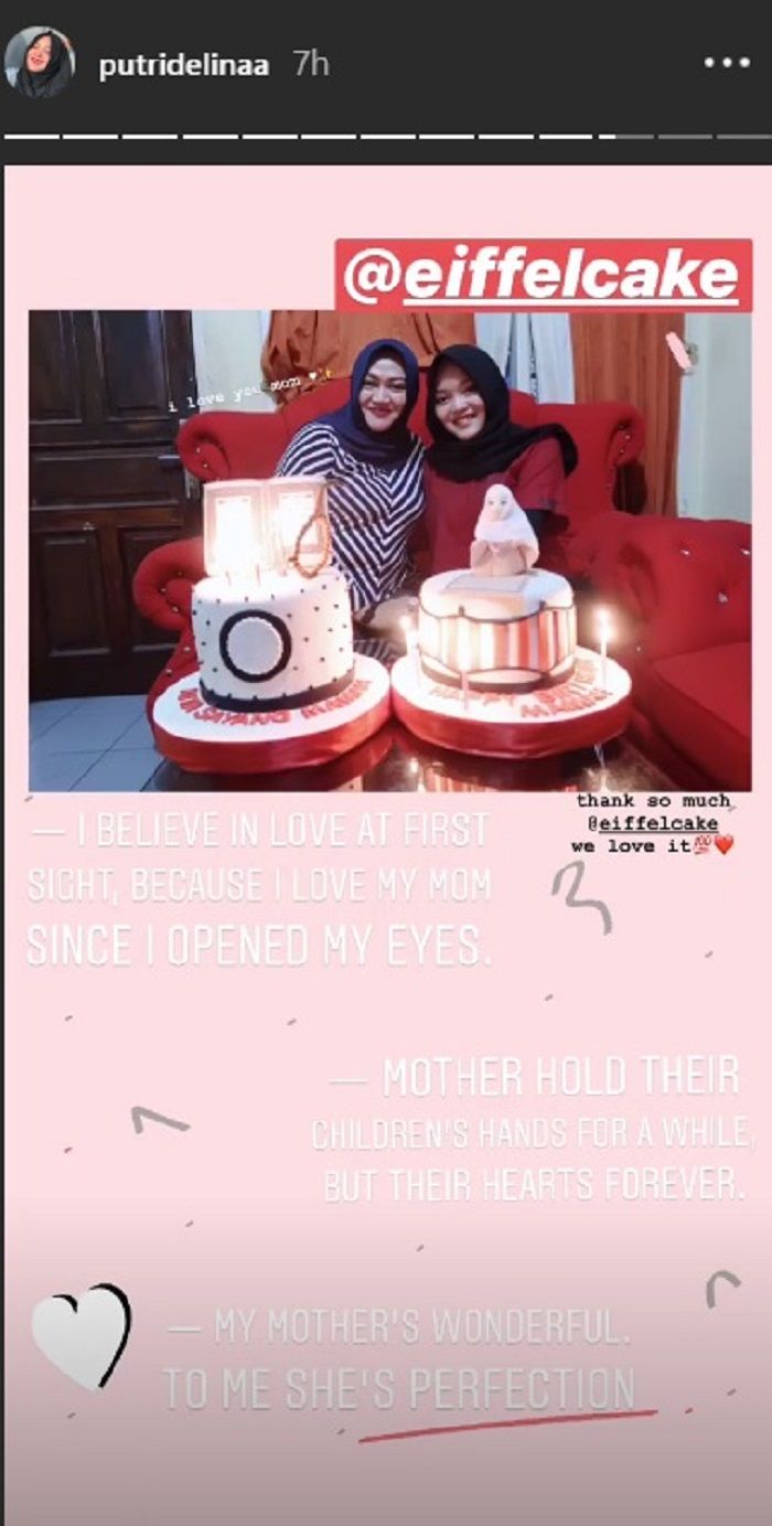 Putri Delina unggah momen perayaan ulang tahun ibunya, Lina