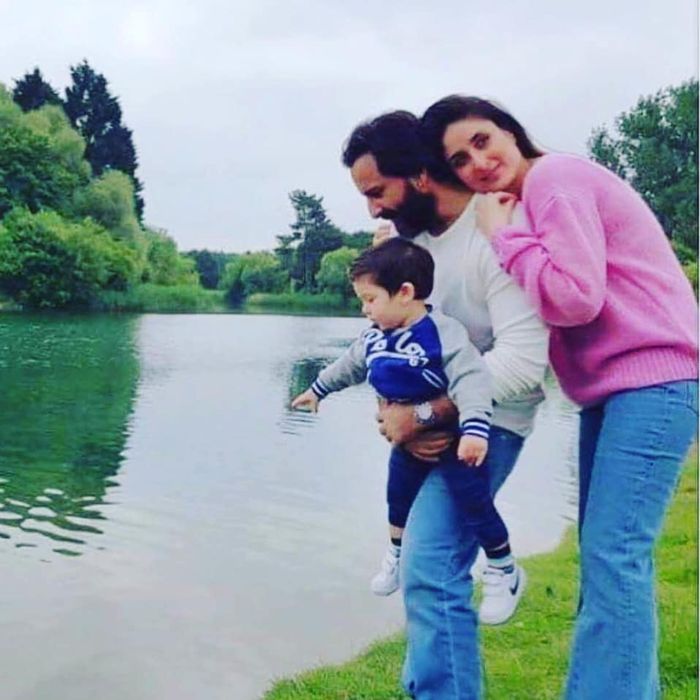 Potret keluarga kecil Kareena Kapoor bersama suaminya, Saif Ali Khan dan putra mereka Taimur Ali Kha