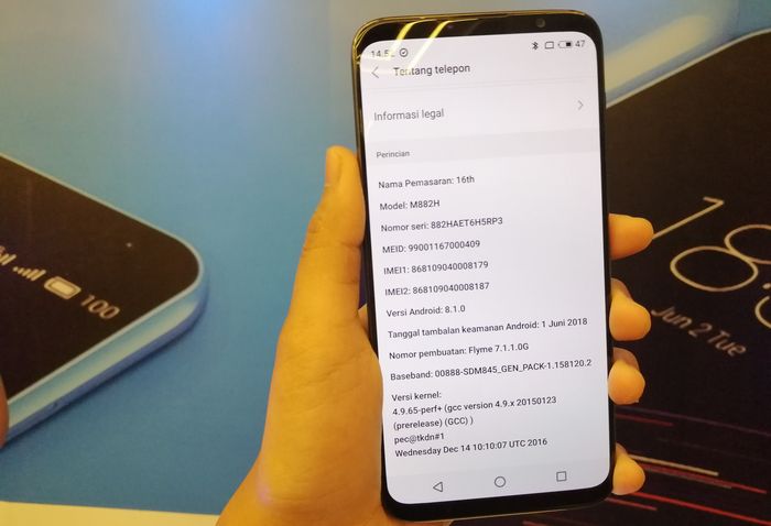 Spesifikasi Meizu M16th