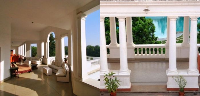 Bagian balkon Pataudi Palace