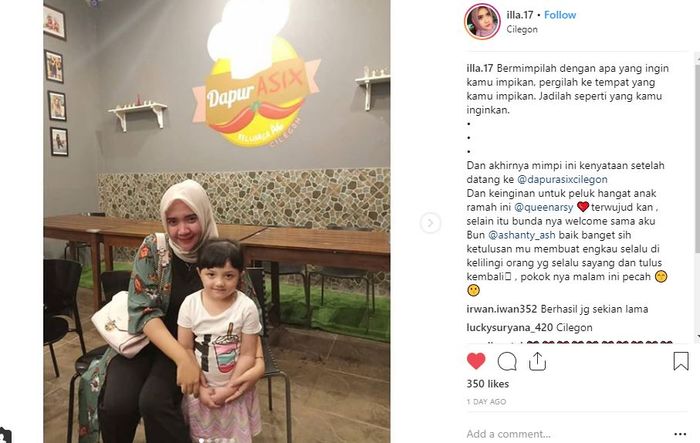 Unggahan salah satu penggemar Arsy Hermansyah