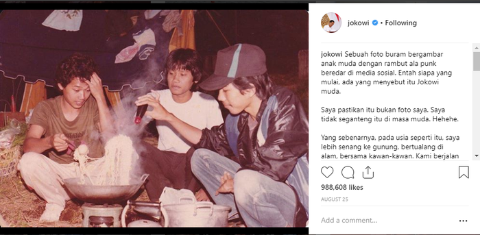 Beredar foto masa muda Jokowi