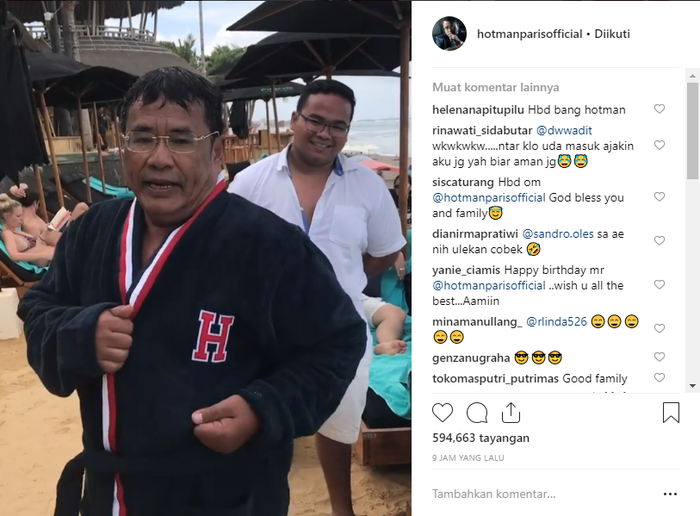 Kado ulang tahun Hotman Paris dari putrinya
