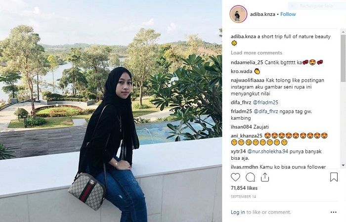 Adiba Khanza, putri almarhum Uje yang kini merambah jadi selebgram